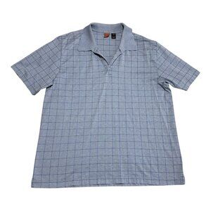 Bullock & Jones Crosshatch Multicolor 100% Cotton Polo Shirt Adult XL
